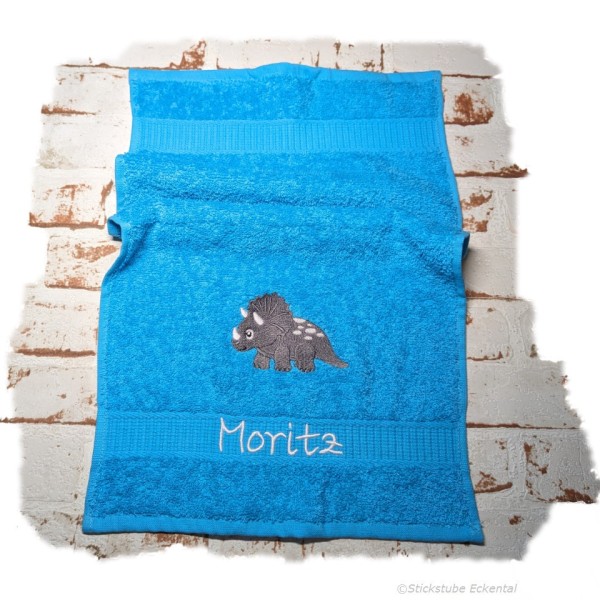 Handtuch mit Name Moritz Dinossaurier Dino